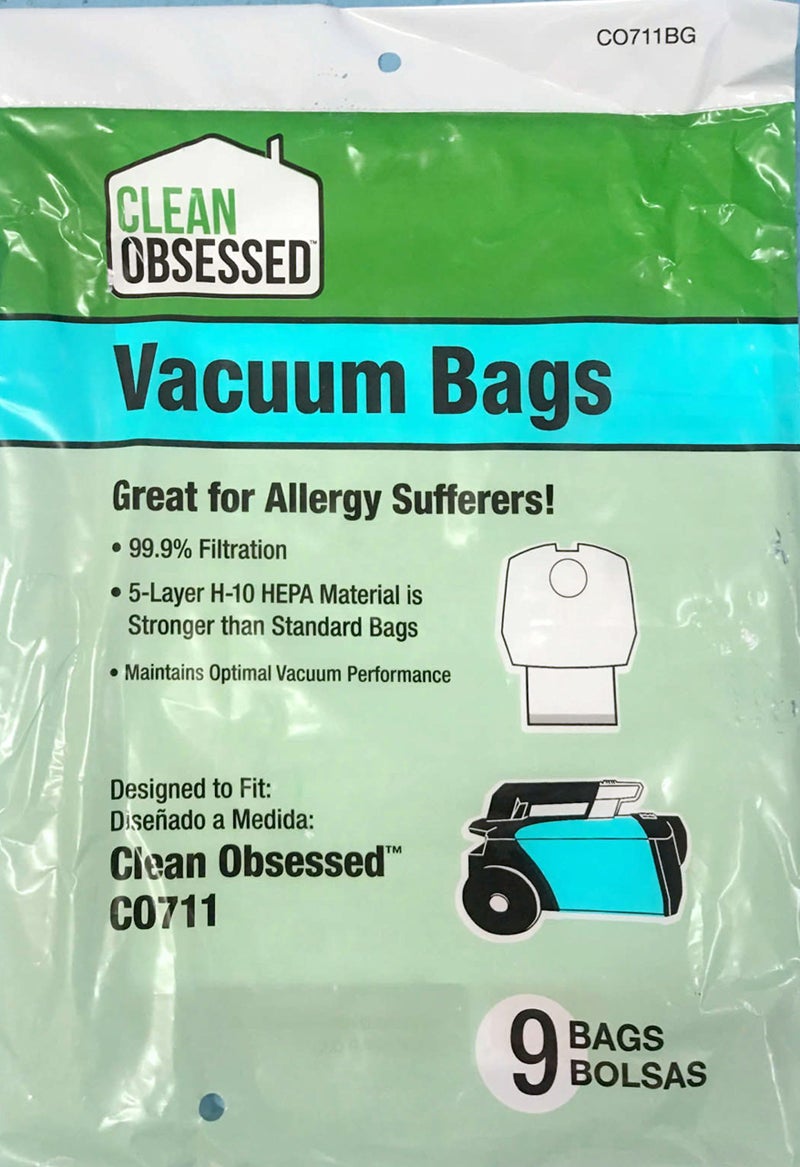 Clean Obsessed 9 Pack of Micro Vacuum Bags for CO711 Canister Vacuum - Image 2